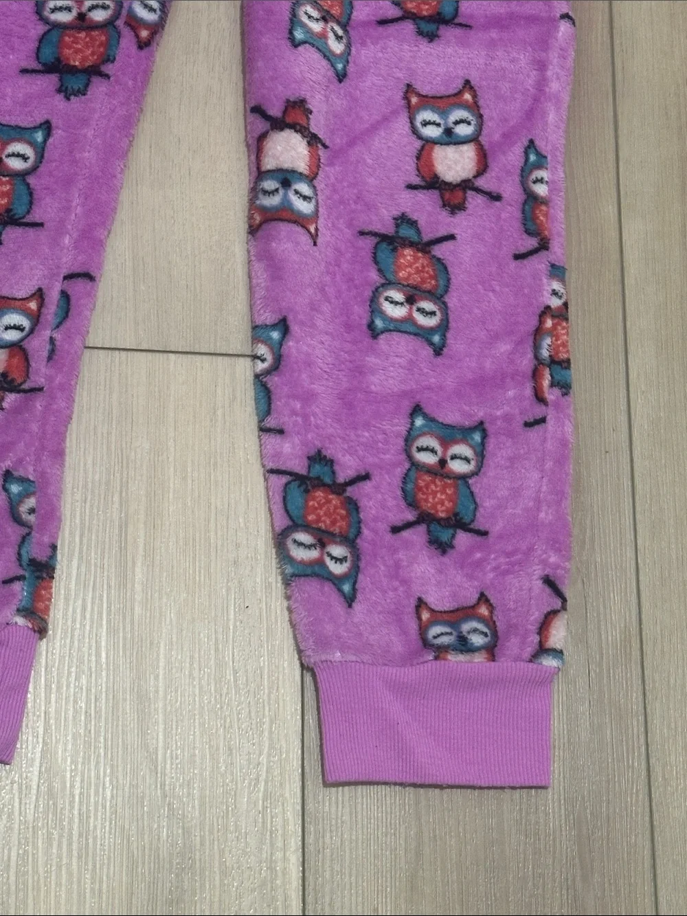 wonder nation Brand Purple Plush Owl Pajama Bottoms Girls Size XL 14 16